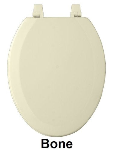 Park Avenue Collection Fantasia 19 Inch Bone Elongated Wood Toilet Seat