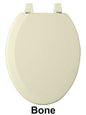 Park Avenue Collection Fantasia 19 Inch Bone Elongated Wood Toilet Seat
