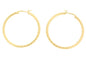 Ben and Jonah Stainless Steel Gold Plated Textured Hoop Earring (40mm)