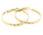 Ben and Jonah Stainless Steel Gold Plated Earring with Forward Arrow Design