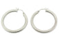 Ben and Jonah Stainless Steel Earring Hoop Earing with Square Worm Design (30mm)