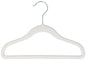 Park Avenue Collection Velvet Anti-Slip Kids Hangers - Ivory