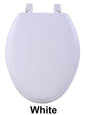 Park Avenue Collection Fantasia 19 Inch White Soft Elongated Vinyl Toilet Seat
