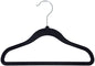 Park Avenue Collection Velvet Anti-Slip Kids Hangers - Black