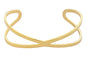 BenandJonah Stainless Steel X Design Gold Plated Cuff Bangle Two Ways to Wear