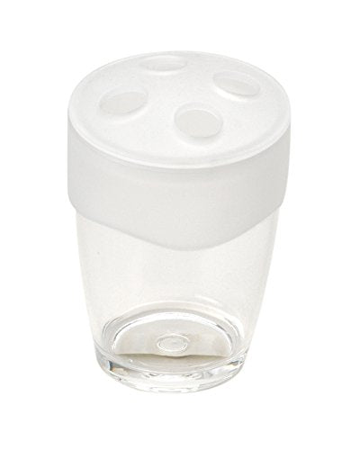 Park Avenue Deluxe Collection Park Avenue Deluxe Collection Clear with Frosted Trim Rib-Textured Toothbrush Holder