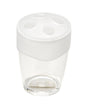 Park Avenue Deluxe Collection Park Avenue Deluxe Collection Clear with Frosted Trim Rib-Textured Toothbrush Holder