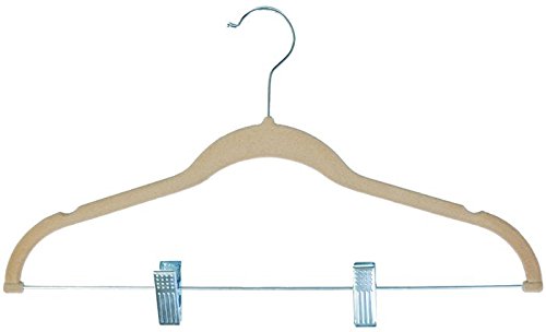 Ben&Jonah Collection Velvet Anti-Slip Skirt Hangers - Tan