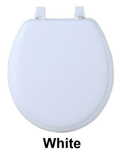 Park Avenue Collection Fantasia 17 Inch White Soft Standard Vinyl Toilet Seat