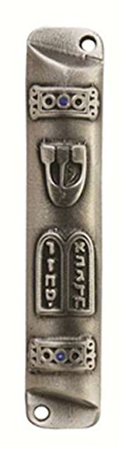 Ultimate Judaica Mezuzah 7cm Silver Luchos Design