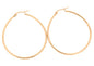 Ben and Jonah Stainless Steel Rose Gold Plated Lagrima Rosa Hoop Earring (40mm x 2mm)