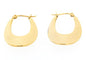 Ben and Jonah Stainless Steel Gold Plated Lucky Horseshoe Shaped Earring (32x24mm)