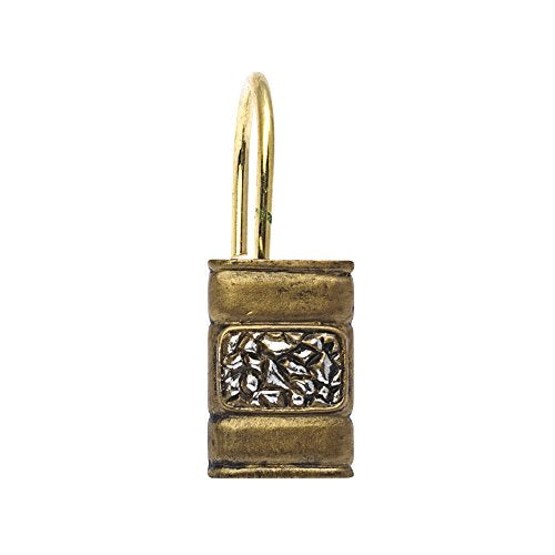 Park Avenue Deluxe Collection Park Avenue Deluxe Collection  inch Seneca inch  Resin Shower Curtain Hooks in Antique Gold