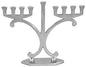 Lamp Lighters Ultimate Judaica Menorah Aluminium with Pewter Finish - 8.5 inch H