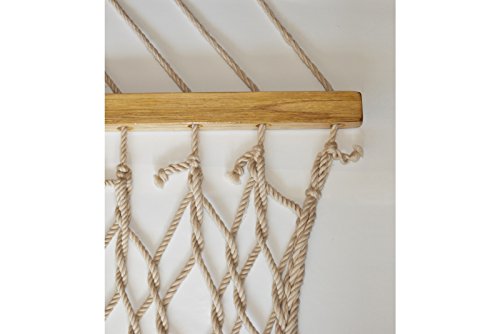 Patio Bliss Hammock Classic Poly Rope- Natural - Canvas White