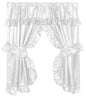 Park Avenue Deluxe Collection Park Avenue Deluxe Collection  inch Lauren inch  Window Curtain with Ruffled Valance White