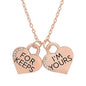 Lady's 18K Rose Gold Plated Alloy 'I'M Yours For Keeps' Heart Pendants with Swarovski Elements