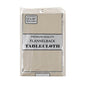 Park Avenue Deluxe Collection 52'' x 90'' Vinyl Tablecloth with Polyester Flannel Backing in Linen Color