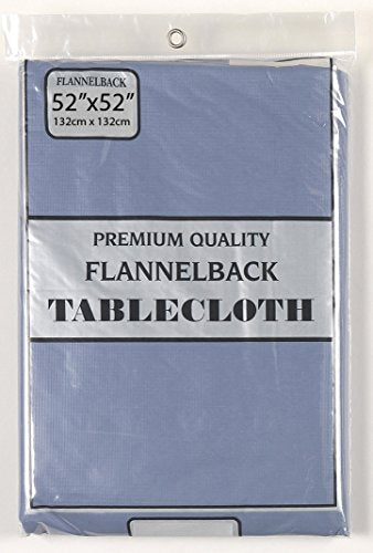 Dinner Collection by Bon Appetit Solid Color Vinyl Tablecloth with Polyester Flannel Backing - Slate (70 inch  Round)