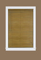 Plantation Collection Vinyl Venetian 2-Inch Mini Blind - Woodtone - 30 inch  x 64 inch  (Actual Measurement 29.5 inch  x 64 inch )