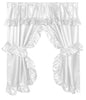 Royal Bath Double Swag Diamond Piqued PEVA non-Toxic Bathroom Window Curtain (70 inch  x 45 inch ) - White
