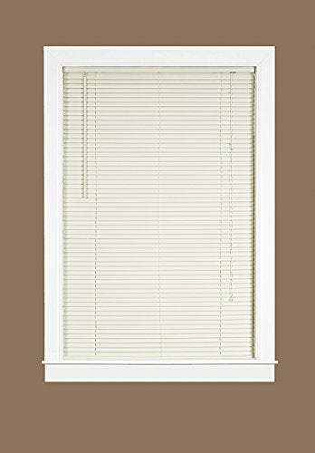 Midnight Collection 1-Inch Room Darkening Alabaster Mini Blind (29 inch  x 64 inch )