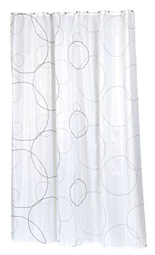 Splish Splash Abstract Bubbles Extra Long Fabric Shower Curtain Size: 70 inch  x 84 inch 