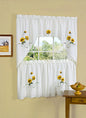 Ben&Jonah Collection Sunshine Embellished Tier and Swag Window Curtain Set - 58x24