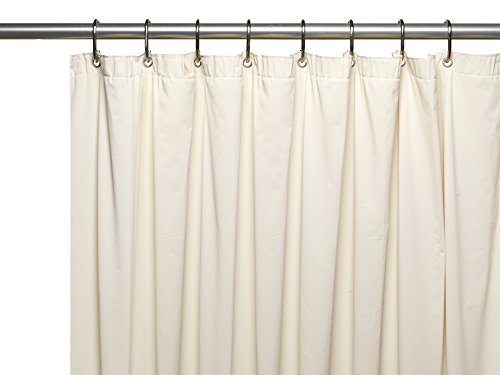 Park Avenue Deluxe Collection Park Avenue Deluxe Collection 3 Gauge Vinyl Shower Curtain Liner w/ Weighted Magnets and Metal Grommets in Bone
