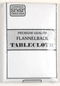 Dinner Collection by Bon Appetit Solid Color Vinyl Tablecloth with Polyester Flannel Backing - White (70 inch  Round)