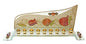 Lamp Lighters Ultimate Judaica Menorah Glass Wave Design - Colorful Pomegranate - 14 inch W X 2.5 inch D X 6 inch H