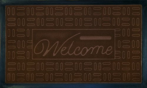 Park Avenue Collection Welcome Mat 18x30 Parquet - Coffee