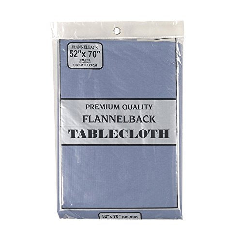 Park Avenue Deluxe Collection Park Avenue Deluxe Collection 52'' x 70'' Vinyl Tablecloth with Polyester Flannel Backing in Slate