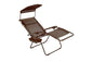 Patio Bliss DELUXE GRAVITY FREE Recliner with Covered Bungee - Brown Jacquard