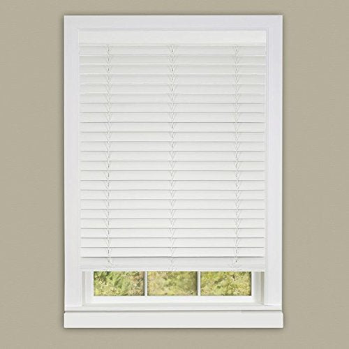 Park Avenue Collection Cordless Madera Falsa 2 inch  Faux Wood Plantation Blind 35x64 - White