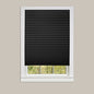 Park Avenue Collection 1-2-3 Vinyl Room Darkening Temporary Pleated Shade - Black - 36x75