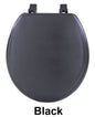 Park Avenue Collection Fantasia 17 Inch Black Soft Standard Vinyl Toilet Seat