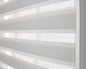 Modesta Collection Set of 6 White Cordless Sheer Double Layered Fabric Window Shades - 48 inch  x 72 inch 