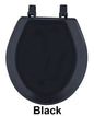 Park Avenue Collection Fantasia 17 Inch Black Standard Wood Toilet Seat