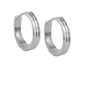 Ben and Jonah 925 Silver Huggie Fancy Plain Dimond Cut Style