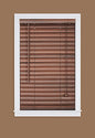 Plantation Collection Vinyl Venetian 2-Inch Mini Blind - Mahogany - 33 inch  x 64 inch  (Actual Measurement 32.5 inch  x 64 inch )