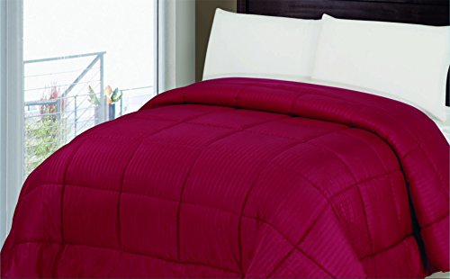 Ben&Jonah Designer Plush Queen (86 inch  x 86 inch ) 1 Piece Embossed Comforter - Burgundy