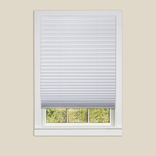 The Nomad Collection White Vinyl Room Darkening Temporary Pleated Shades (48 inch  x 75 inch ) - Set of 2