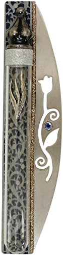 Ultimate Judaica Mezuzah Case Lazer Cut 10cm Blue
