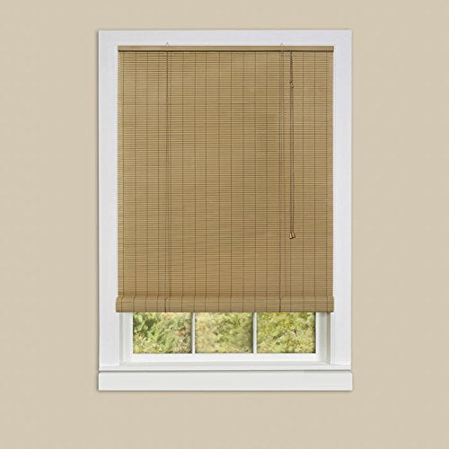 Park Avenue Collection Eclipse Vinyl Roll-Up Blind 36x72 - Woodtone
