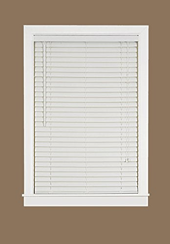 Plantation Collection Vinyl Venetian 2-Inch Mini Blind - White - 36 inch  x 64 inch  (Actual Measurement 35.5 inch  x 64 inch )