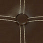 Ben&Jonah Collection Collapsible Tufted Storage Ottoman - Brown Faux Leather 15x15x15