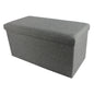 Traditional Elegance Collapsible Storage Ottoman - Grey Linen 30x15x15