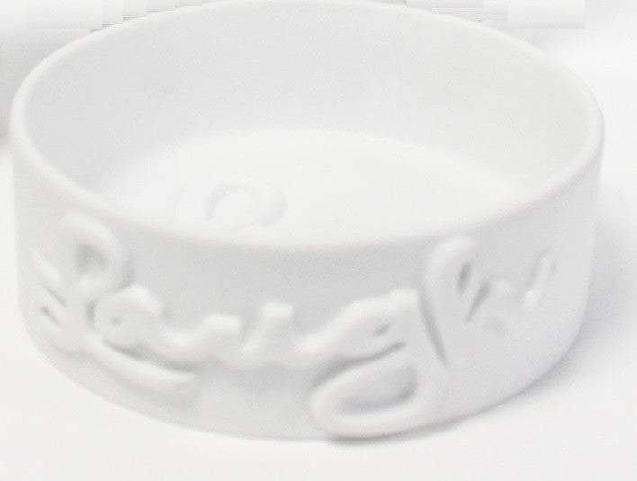 Royal Bath Live Laugh Love Resin Soap Dish (1.75"H x 4.5"Dia)