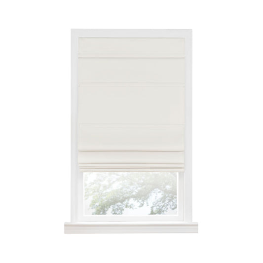Traditional Elegance Cordless Blackout Roman Layered WIndow Shade 36X64 Ivory
